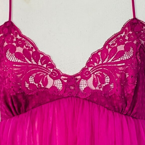 Lily of France Rosa Puleo-Szule 70's Sheer Chiffon Lingerie Slip Dress Medium - Picture 9 of 14